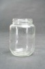 clear glass food jar