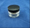 clear glass jar for cosmetic skin cream with lid