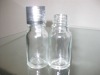 clear glass medicine bottle