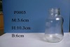 clear glass milk bottle