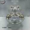 clear glass perfume bottle