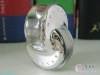 clear glass perfume bottle