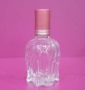 clear glass perfume bottle