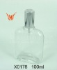 clear glass perfume bottle