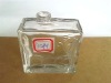 clear glass perfume bottle