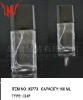 clear glass perfume bottle with plastic