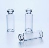 clear glass vial