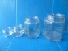 clear hexagon  pickled vegetables glass bottle & preserved jar for food