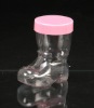 clear shoes shaped storage bottles