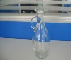 clear, transparent milk glass bottle