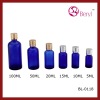 cobalt blue essential oil bottle