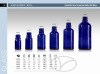 cobalt blue essential oil glass bottle