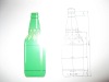 colored clear glass beer bottle