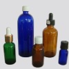 colored glass bottle cosmetic use