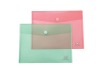 colorful A4 PP button document bag file folder