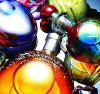 colorful glass perfume bottle