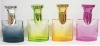 colorful man glass perfume bottles