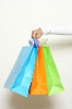 colorful shopping bags with handle