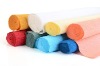 colourful crepe paper in roll