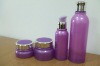 cosmetic packaging with aluminum pump nozzle and plastic cap