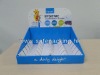 counter display, blue PDQ,colourful,