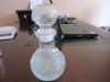 crystal, clear bath salt glass bottle