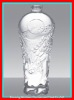 crystal white engraving  glass bottle