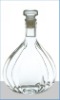 crystal white glass wine bottle