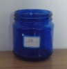 dark blue cylindrical glass cosmetics bottle 250ml