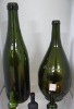 dark green glass super size bergundy wine bottles