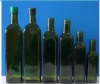 dark green olive oil bottle