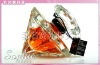 diamond shape of glass perfume bottle