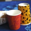 disposable S ripple coffee paper cups