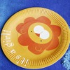 disposable party paper plate with color printed