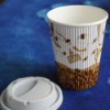 disposable ripple paper cup with lid