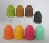 e-liquild bottles with colorful caps