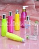 empty cosmetic PET plastic bottles