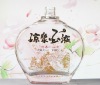 flat decal wholesale wine empty glass bottle for chinese spirits 581ml