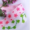 flower pattern printed grosgrain ribbon