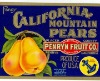 fresh pear fruit sticker