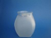 frosted glass jar