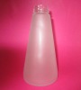 frosted mineral water glass bottle