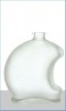 frosted white glass bottle