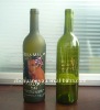 frosting wine glass bottle with decal,glass bottle (K)