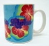 full colour printed modern porcelain cup