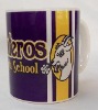 full colour printed plain white ceramic mug