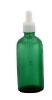 glass 100ml green dropper bottle