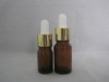 glass amber essential oil bottle