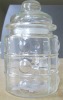 glass candy jar with glass cap