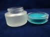 glass cream jar with lid